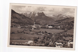 E5310) ST. JOHANN Im PONGAU Gg. D. Tennengebirge - Häuser U. Wiesen Richtung Kirche ALT ! - St. Johann Im Pongau