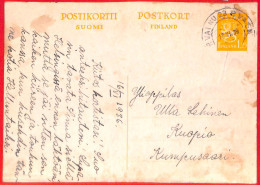 Aa0680 - FINLAND - POSTAL HISTORY - POSTAL STATIONERY Card TRAIN AMBULANT 1936 - Enteros Postales