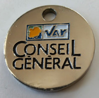 Jeton De Caddie - Conseil Général Du VAR - En Métal - (1) - - Trolley Token/Shopping Trolley Chip