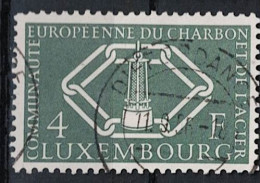 Luxemburg - Vier Jahre Montanunion (MiNr: 554) 1956 - Gest Used Obl - Usati