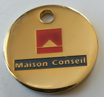 Jeton De Caddie - Maison Conseil -  En Métal - Neuf - (1) - - Trolley Token/Shopping Trolley Chip