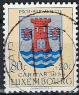 Luxemburg - Wappen: Esch An Der Alzette (MiNr: 562) 1956 - Gest Used Obl LESEN - Used Stamps