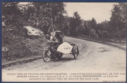 Delcampe - CPA Moto Sport Motor écrite Fontainebleau 1913 Berger Side Car - Motorradsport
