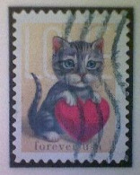 United States, Scott #5745, Used(o), 2023, Love Stamp: Kitten And Heart, (60¢) - Gebruikt