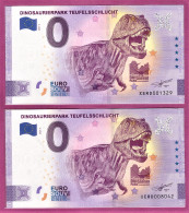 0-Euro XERD 2020-3 DINOSAURIERPARK TEUFELSSCHLUCHT Set NORMAL+ANNIVERSARY - Essais Privés / Non-officiels