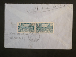 DK 16  MOYEN CONGO   BELLE  LETTRE  1936  A   TROYES FRANCE   . + PAIRE DE TP +AFF. INTERESSANT+++ + - Storia Postale