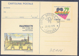 Italia/Italy/Italie: FDC, Intero, Stationery, Entier, "Palermo '79" - Expositions Philatéliques