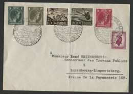 01262*LUXEMBOURG*LUXEMBURG*EXPOSITION PHILATELIQUE NATIONALE DUDELANGE*COVER*1946 - Postwaardestukken