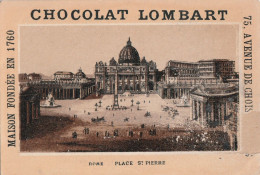 69 - CHROMO CHOCOLAT LOMBART . ROME PLACE SAINT PIERRE . SCAN - Lombart