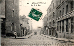 Oullins Rue De La Gare Rhône 69600 N°1740 Cpa Voyagée En 1908 En TB.Etat - Oullins