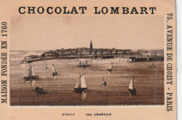 69 - CHROMO CHOCOLAT LOMBART . ST MALO VUE GENERALE  . SCAN - Lombart