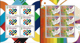 GIBRALTAR - EUROPA-CEPT 2023 -"PEACE -THE HIGHEST VALUE Of HUMANITY".- TWO  M.SHEET Of  6 STAMPS MINT - 2023