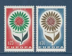 Monaco - YT N° 652 Et 653 ** - Neuf Sans Charnière - 1964 - Unused Stamps