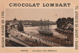 69 - CHROMO CHOCOLAT LOMBART . NANTES . LES QUAIS . VUE GENERALE. SCAN - Lombart