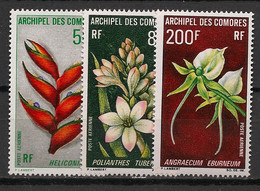 COMORES - 1969 - Poste Aérienne PA N°YT. 26 à 28 - Fleurs / Flowers - Neuf Luxe ** / MNH / Postfrisch - Poste Aérienne