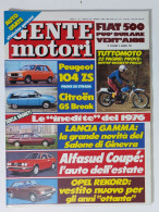 43989 GENTE MOTORI 1976 A. V N. 3 - Peugeot 104 ZS; Citroen GS Break; Lancia Gam - Motoren