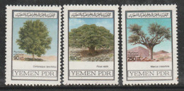 YEMEN Du SUD - N°251/3 ** (1981) Arbres - Yemen