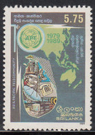 SRI LANKA 1989 , 10th Anniversary Asia Pacific Tele Community (APT)  (WITHOUT Surcharge) 1v Complete, MNH(**) - Sri Lanka (Ceylon) (1948-...)