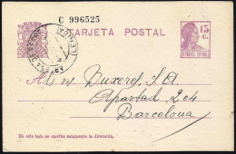 España Spain Entero Postal 69 Matrona 1932 Artesa De Segre - Sonstige & Ohne Zuordnung