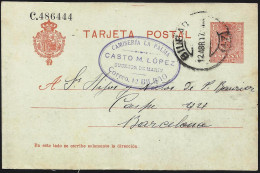 España Spain Entero Postal 49 Alfonso XIII 1917 Bilbao - Andere & Zonder Classificatie