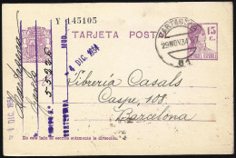 España Spain Entero Postal 69 Matrona 1934 Cartagena - Otros & Sin Clasificación