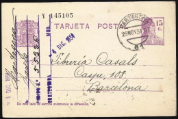 España Spain Entero Postal 69 Matrona 1934 Cartagena - Sonstige & Ohne Zuordnung