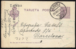 España Entero Postal 50 Alfonso XIII 1925 Coruña - Autres & Non Classés