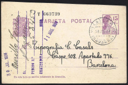 España Spain Entero Postal 69 Matrona 1934 Villatuerta - Altri & Non Classificati