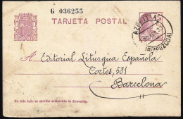 España Spain Entero Postal 69 Matrona 1933 Azpeitia - Autres & Non Classés