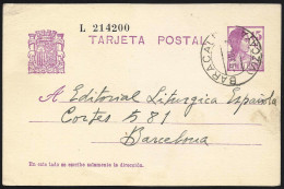 España Spain Entero Postal 69 Matrona 1933 Baracaldo - Autres & Non Classés