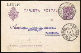 España Spain Entero Postal 50 Alfonso XIII 1925 Enguera - Sonstige & Ohne Zuordnung