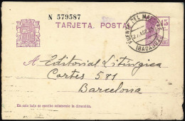España Spain Entero Postal 69 Matrona 1933 Fuente Del Maestre - Autres & Non Classés