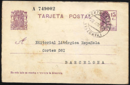 España Spain Entero Postal 69 Matrona 1932 Portugalete - Andere & Zonder Classificatie