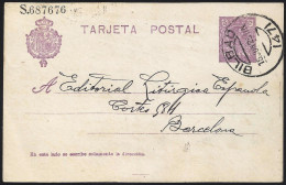 España Spain Entero Postal 50 Alfonso XIII 1925 Bilbao - Andere & Zonder Classificatie