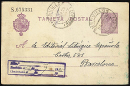 España Spain Entero Postal 50 Alfonso XIII 1925 Burguillos - Otros & Sin Clasificación