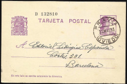 España Spain Entero Postal 61 Alfonso XIII 1931 Pravia - Altri & Non Classificati