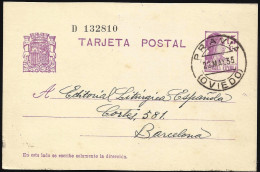 España Spain Entero Postal 61 Alfonso XIII 1931 Pravia - Sonstige & Ohne Zuordnung