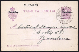 España Spain Entero Postal 61 Alfonso XIII 1931 Olmeda De La Cuesta - Autres & Non Classés