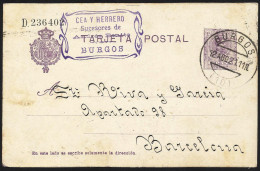 España Spain Entero Postal 50 Alfonso XIII 1921 Burgos - Autres & Non Classés