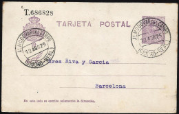 España Spain Entero Postal 50 Alfonso XIII 1925 Almodóvar - Autres & Non Classés