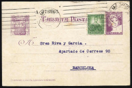 España Spain Entero Postal 75 Matrona  Matasello 1937 Madrid - Sonstige & Ohne Zuordnung