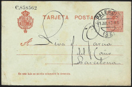 España Spain Entero Postal 49 Alfonso XIII 1917 Palencia - Sonstige & Ohne Zuordnung