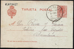 España Spain Entero Postal 49 Alfonso XIII 1917 La Solana - Autres & Non Classés