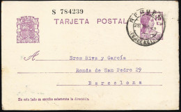 España Spain Entero Postal 69 Matrona 1934 Requena - Sonstige & Ohne Zuordnung