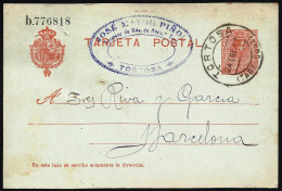 España Spain Entero Postal 49 Alfonso XIII 1917 Tortosa - Sonstige & Ohne Zuordnung