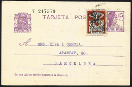 España Sapin Entero Postal 69 Matrona 1935 Sabadell - Sonstige & Ohne Zuordnung