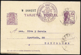 España Spain Entero Postal 69 Matrona 1935 Cazorla - Sonstige & Ohne Zuordnung