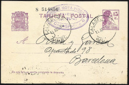 España Sapin Entero Postal 63 Matrona 1934 Calasparra - Otros & Sin Clasificación