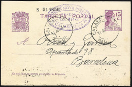 España Sapin Entero Postal 63 Matrona 1934 Calasparra - Autres & Non Classés
