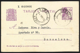 España Spain Entero Postal 63 Matrona 1934 Caravaca - Autres & Non Classés